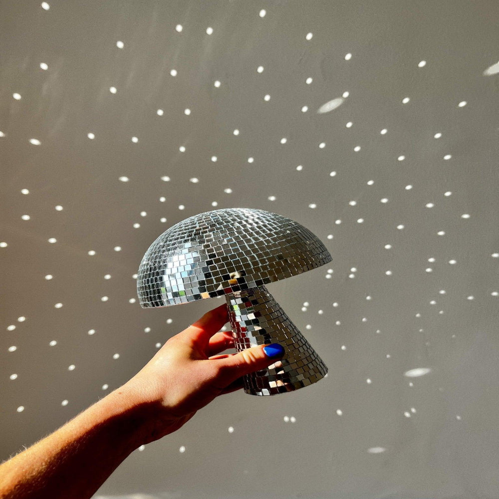 Disco Ball Mushroom Lamp Retro LED Reflective Light for Parties Bedrooms Living Rooms Home Decor Tabletop Accent Piece | Thomler