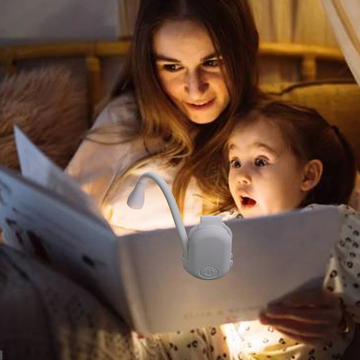 Clip-On LED Book Light with Flexible Gooseneck Arm – Rechargeable Reading Light for Bed, Desk & Travel | Thomler