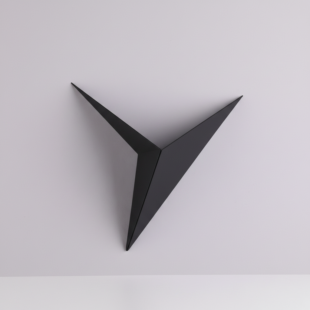 Wall Lamp Iron Integrated LED Triangular Black White Gold Bedroom Hallway Living Room Minimalist Scandinavian Accent Lighting | Thomler
