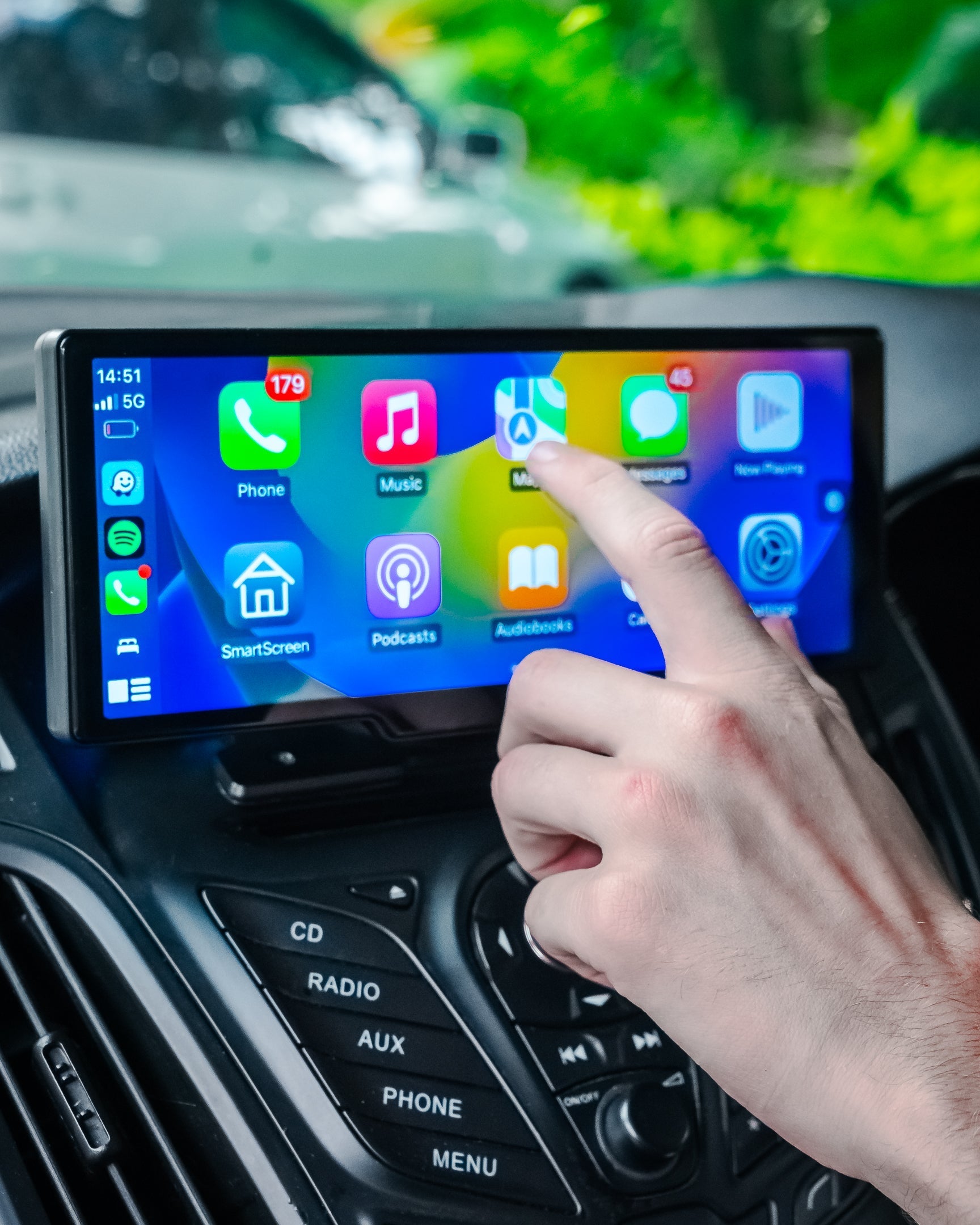 Wireless CarPlay & Android Auto Dash Display for Any Car, 7-11 Inch Touchscreen with GPS Navigation, Handsfree Calling, Voice Control & Dash | Thomler