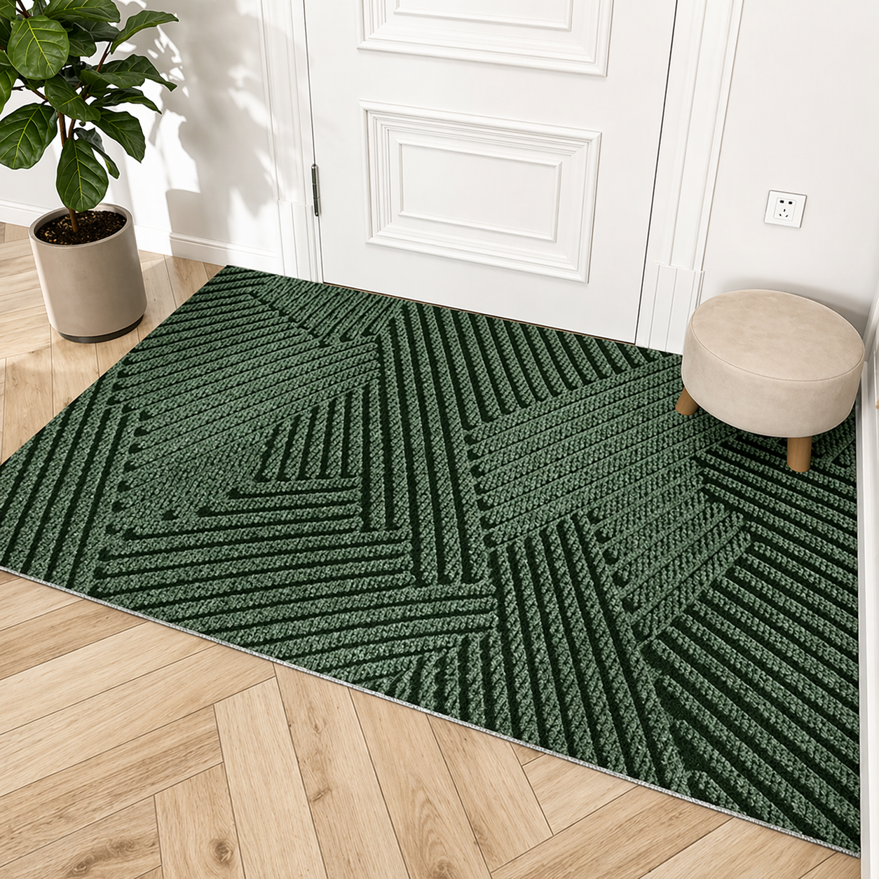 Anti-Slip Entry Mat for Indoors & Outdoors – Moisture-Trapping Textured Doormat for Entryway, Patio, Mudroom & Hallway – Weather-Resistant | Thomler