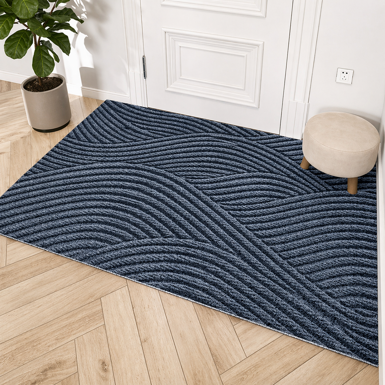 Anti-Slip Entry Mat for Indoors & Outdoors – Moisture-Trapping Textured Doormat for Entryway, Patio, Mudroom & Hallway – Weather-Resistant | Thomler