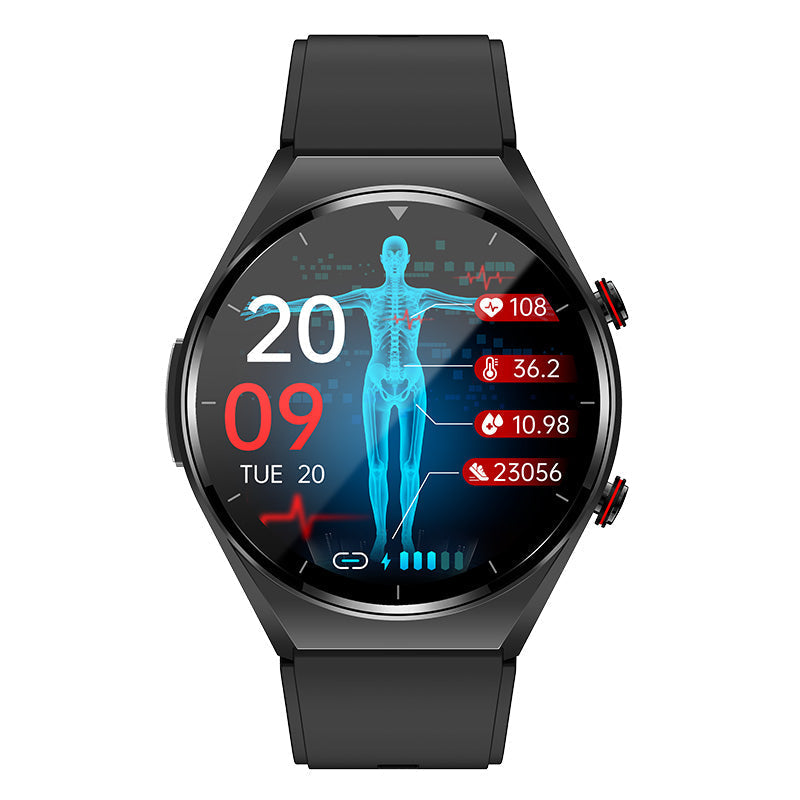 Health Monitoring Smartwatch with Glucose Tracker, Heart Rate, ECG, Blood Pressure & HRV Sensor for Daily Wellness & Fitness | Thomler