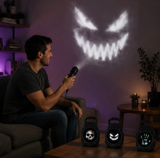 Spooky Skull LED Night Light – Motion-Pattern Projector for Haunted Atmosphere & Seasonal Vibes | Thomler