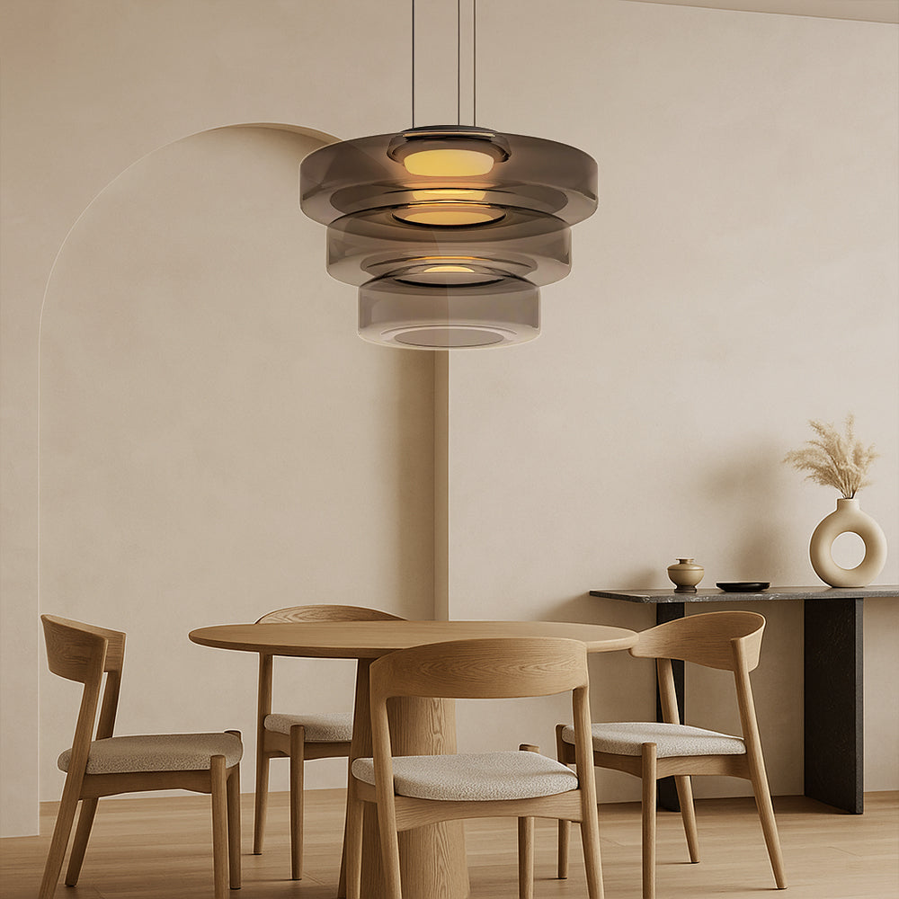 Pendant Light Hand Blown Glass 45.0 cm Green Dining Room Bauhaus Hanging Ceiling Lamp Scandinavian Minimalist | Thomler