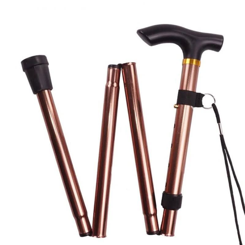 Folding Walking Cane for Seniors – Adjustable Aluminum Support Stick with Ergonomic Handle & Wrist Strap – Lightweight Travel Cane for | Thomler