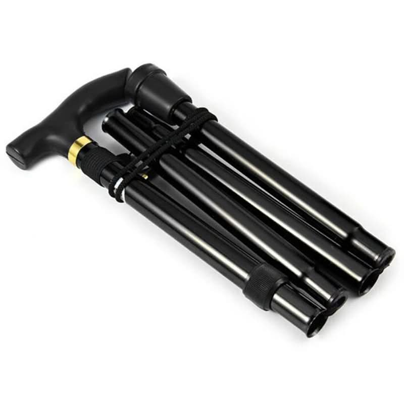 Folding Walking Cane for Seniors – Adjustable Aluminum Support Stick with Ergonomic Handle & Wrist Strap – Lightweight Travel Cane for | Thomler