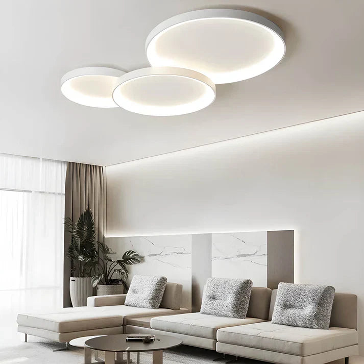 Ceiling Lamp Metal Acrylic LED 50.0 cm Black Living Room Dining Office Modern Minimalist Lighting Fixture | Thomler