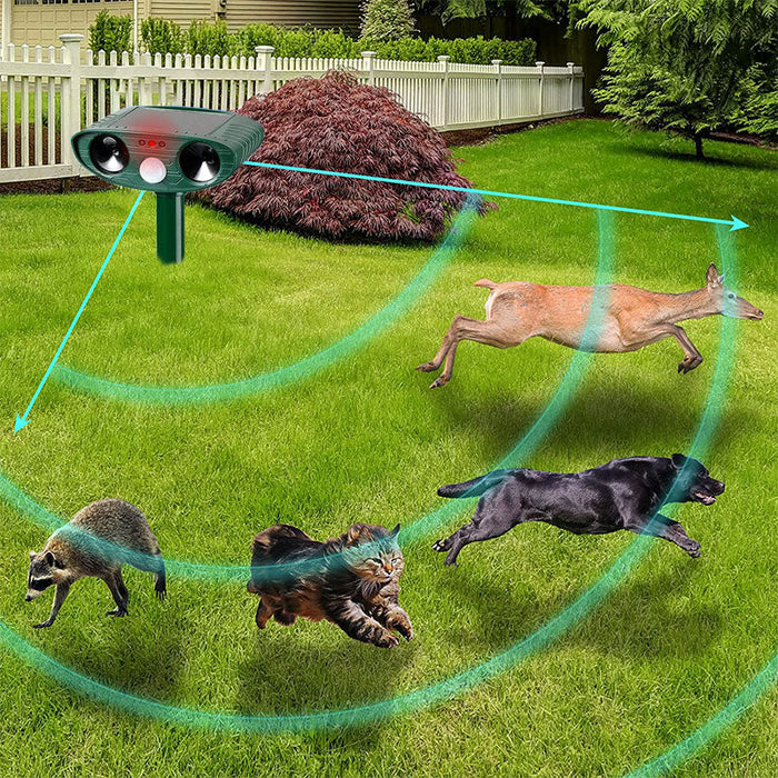 Motion-Activated Animal Repeller for Yards Lawns & Gardens – Humane Pest Control Device Outdoor – Solar Powered Critter Deterrent for Deer | Thomler