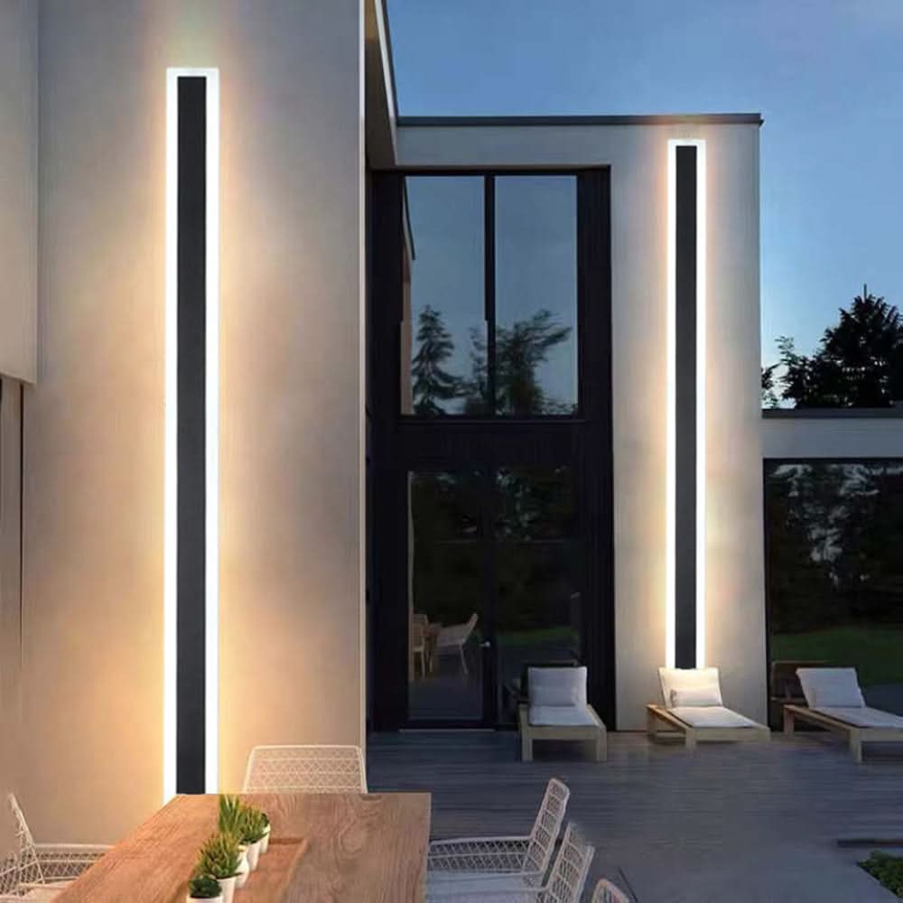 LED Outdoor Wall Light Modern Minimalist for Garden Patio Balcony Waterproof Black Metal Sconce with Motion Sensor & Dimmable | Thomler