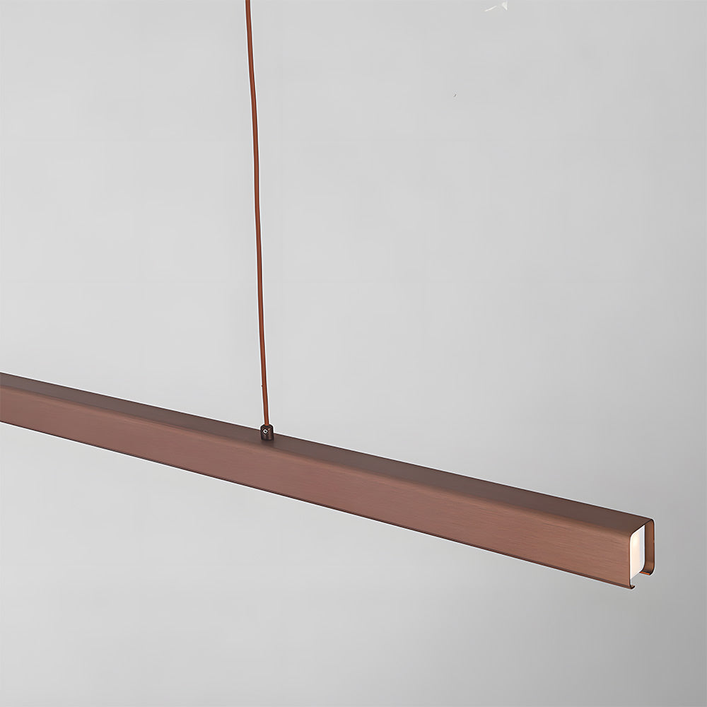 Pendant Light Metal LED 120.0 cm Black Kitchen Island Dining Table Linear Hanging Ceiling Lamp Adjustable Scandinavian Minimalist | Thomler