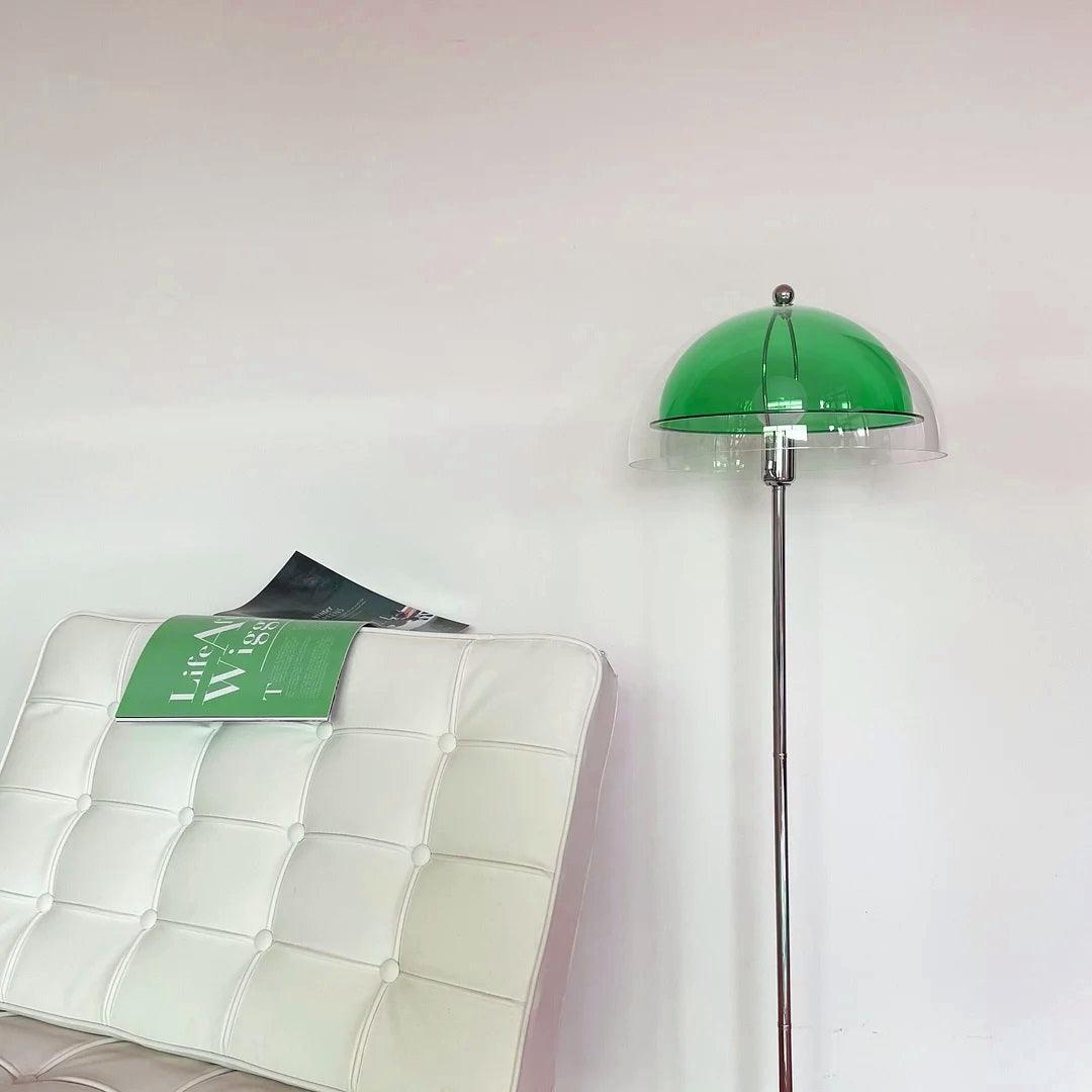 Floor Lamp Metal 61 in Double Layer Acrylic Shade Adjustable Living Room Bedroom Lighting | Thomler