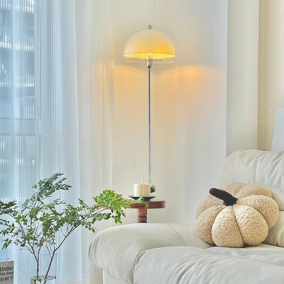 Floor Lamp Metal 61 in Double Layer Acrylic Shade Adjustable Living Room Bedroom Lighting | Thomler