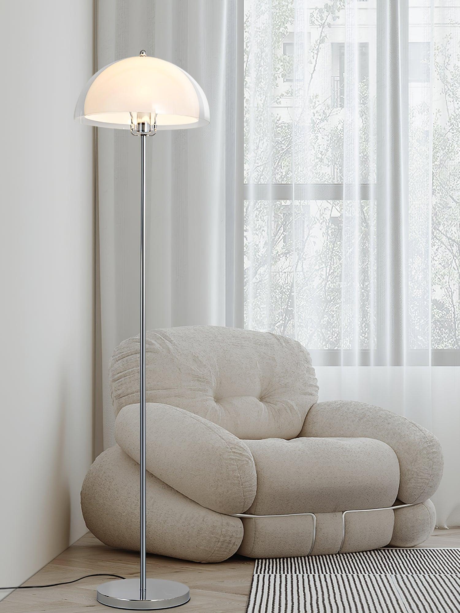 Floor Lamp Metal 61 in Double Layer Acrylic Shade Adjustable Living Room Bedroom Lighting | Thomler