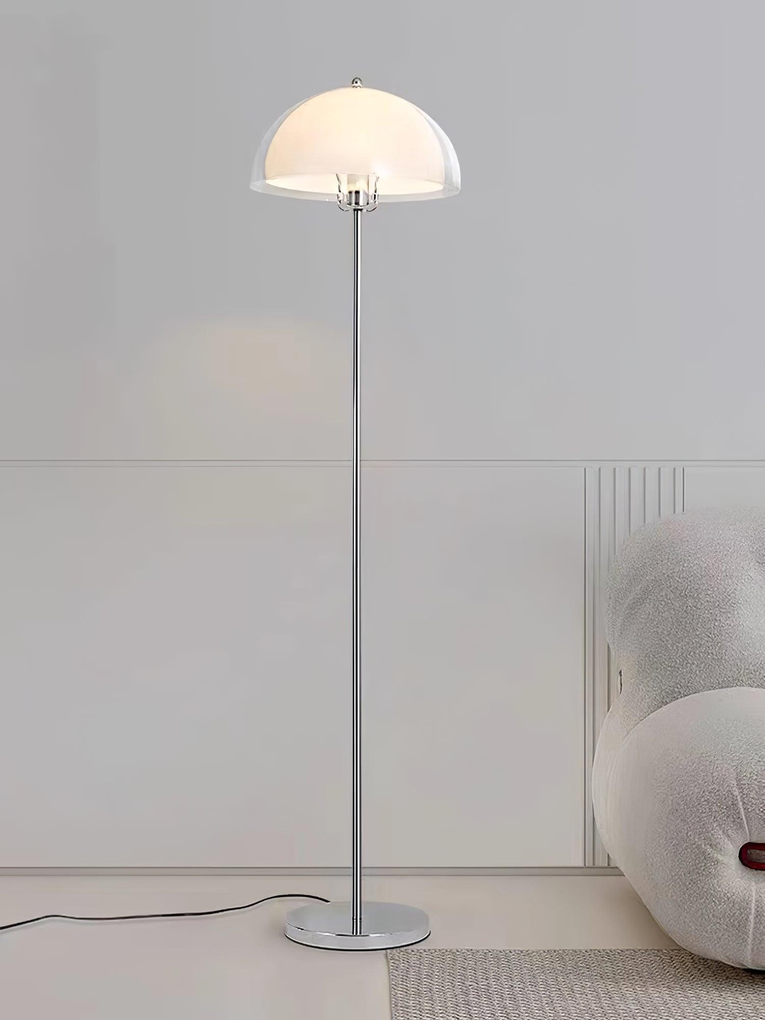 Floor Lamp Metal 61 in Double Layer Acrylic Shade Adjustable Living Room Bedroom Lighting | Thomler