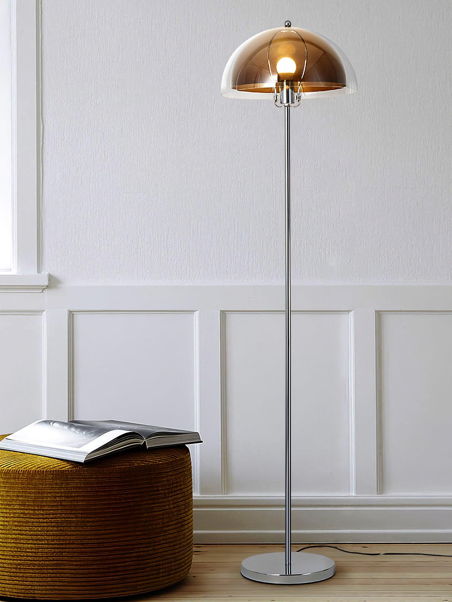 Floor Lamp Metal 61 in Double Layer Acrylic Shade Adjustable Living Room Bedroom Lighting | Thomler