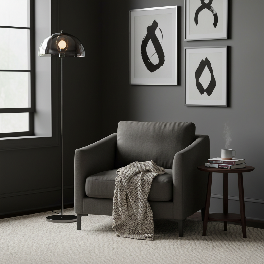 Floor Lamp Metal 61 in Double Layer Acrylic Shade Adjustable Living Room Bedroom Lighting | Thomler