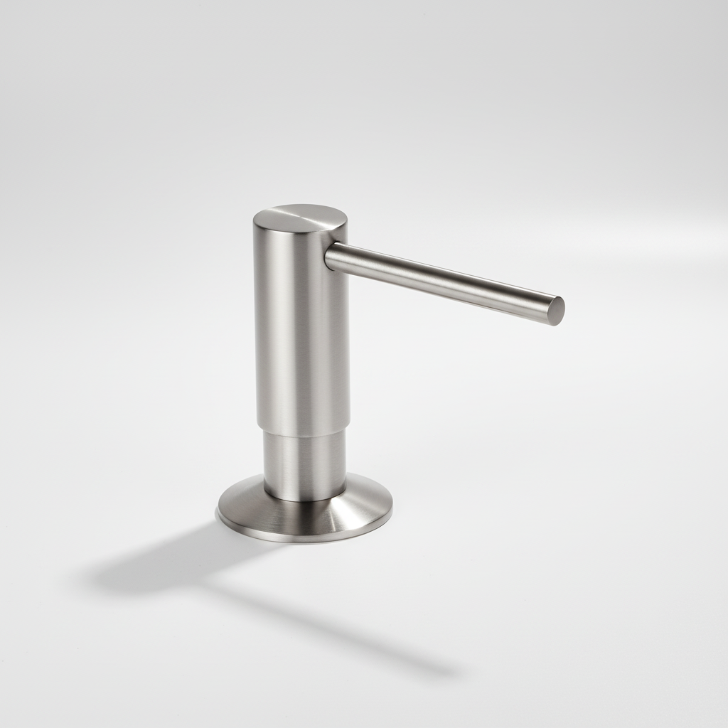 Countertop Liquid Soap Pump with Brass Dispenser Head for Kitchen Sink – Recessed Mount Design | Thomler