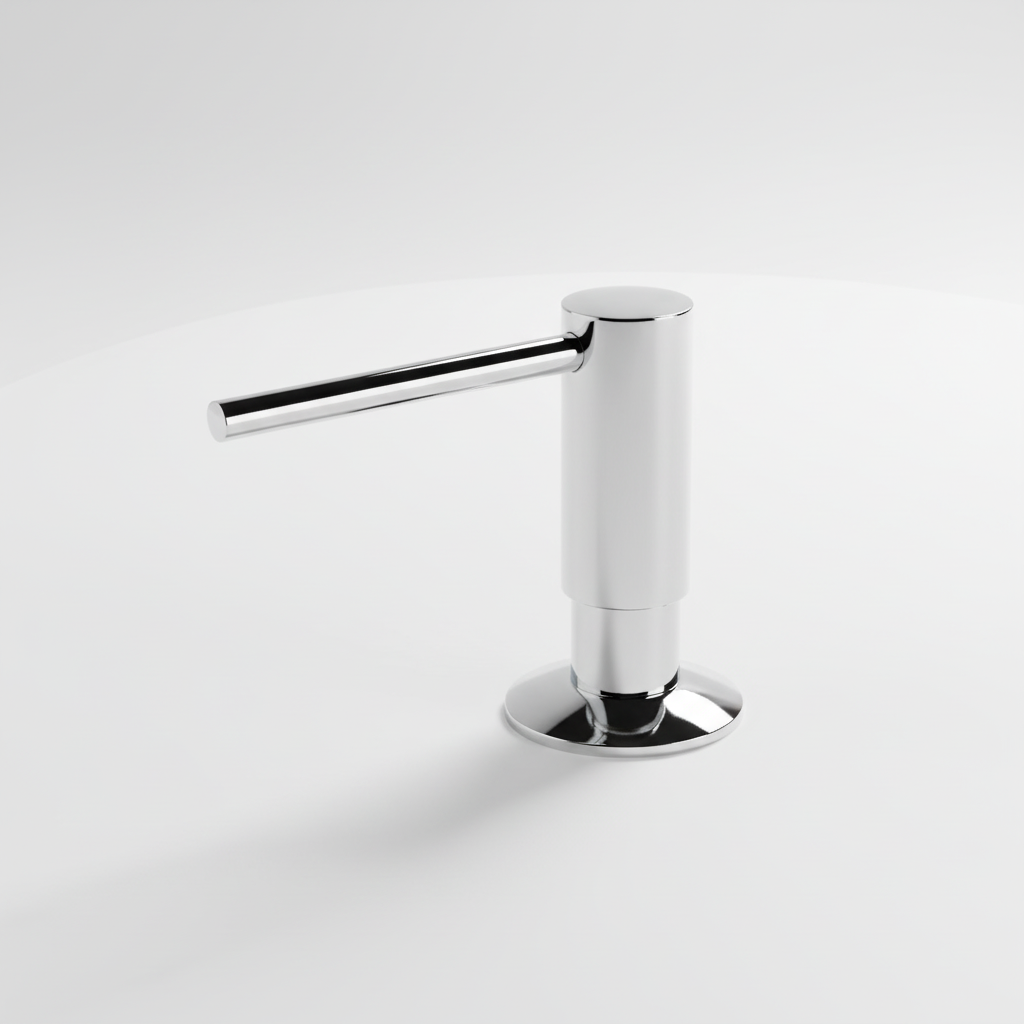Countertop Liquid Soap Pump with Brass Dispenser Head for Kitchen Sink – Recessed Mount Design | Thomler