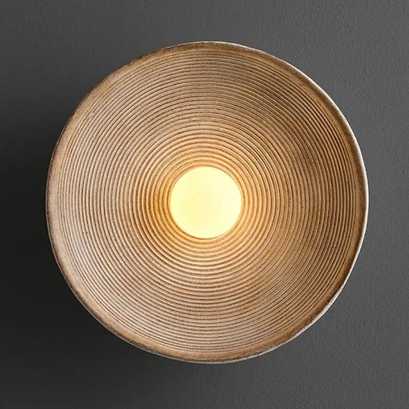 Textured Resin Wall Sconce Light Fixture White or Light Brown Accent Lamp for Bedroom Living Room Bathroom Mid-Century Modern Vintage Inspir | Thomler
