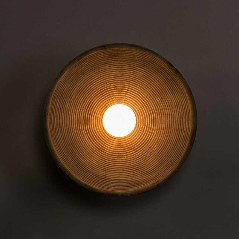 Textured Resin Wall Sconce Light Fixture White or Light Brown Accent Lamp for Bedroom Living Room Bathroom Mid-Century Modern Vintage Inspir | Thomler