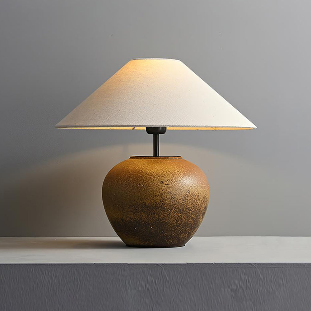 Table Lamp Ceramic 15.7 in White Living Room Bedroom Soft Ambient Lighting | Thomler