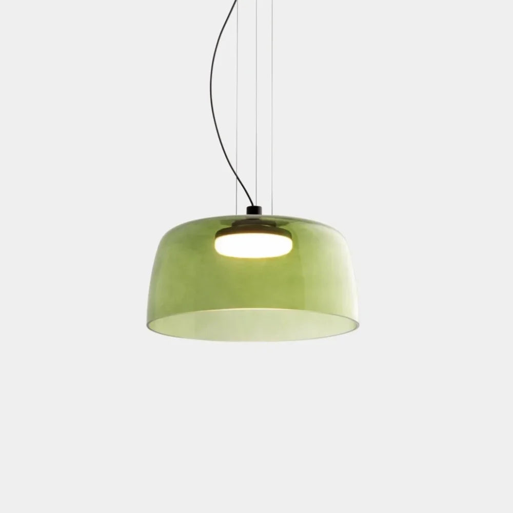 Pendant Light Glass Bowl 10 in Adjustable Dining Room Lounge Hanging Lamp Artistic Ambient Lighting | Thomler
