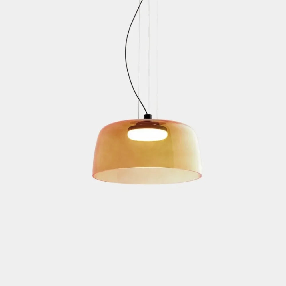 Pendant Light Glass Bowl 10 in Adjustable Dining Room Lounge Hanging Lamp Artistic Ambient Lighting | Thomler
