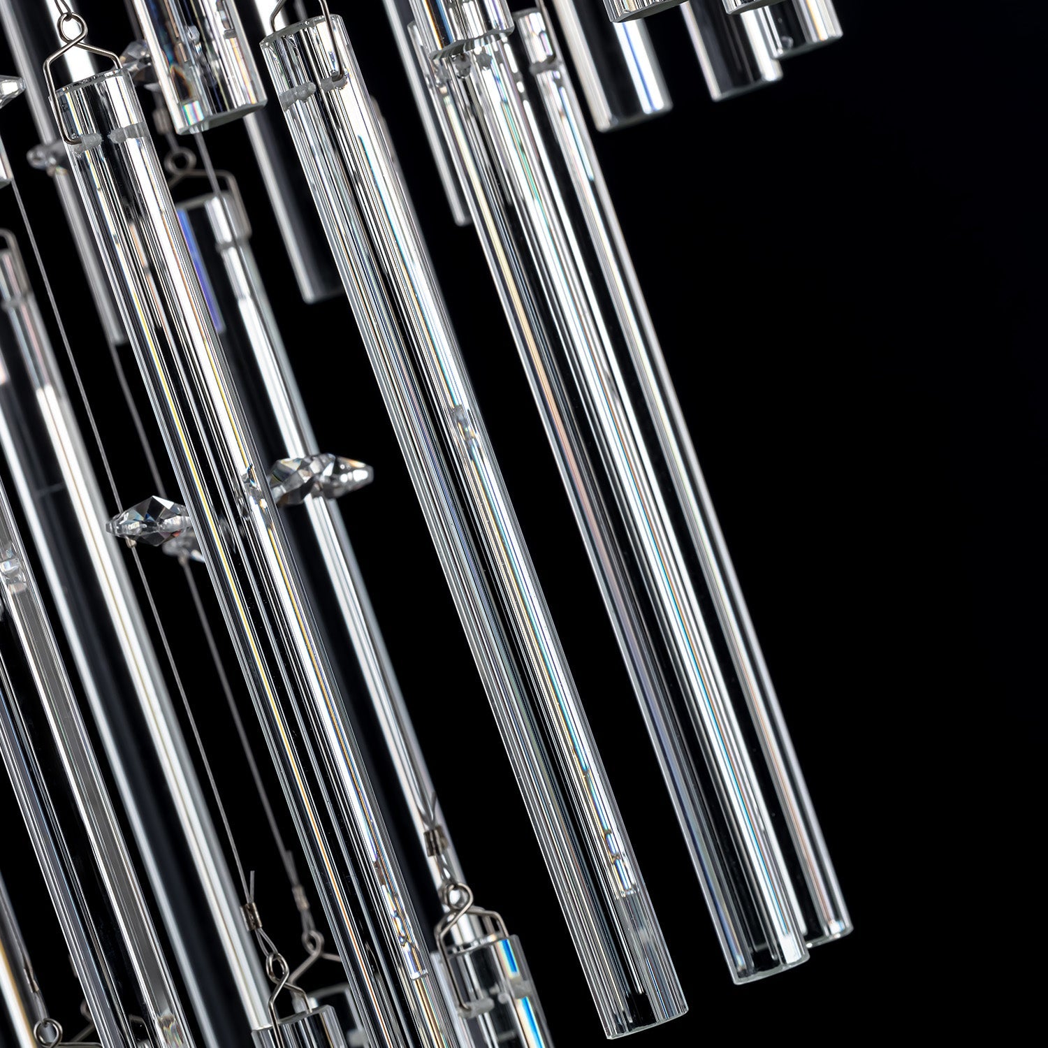 Cascading Crystal Tiered Chandelier for Foyer & Staircase – Adjustable Height Statement Lighting Fixture | Thomler