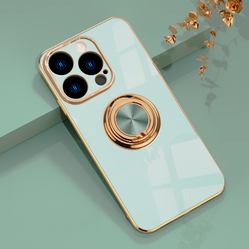 Magnetic Ring Stand iPhone Case with Shock Absorption & Microfiber Lining for iPhone 14-17 Models | Thomler