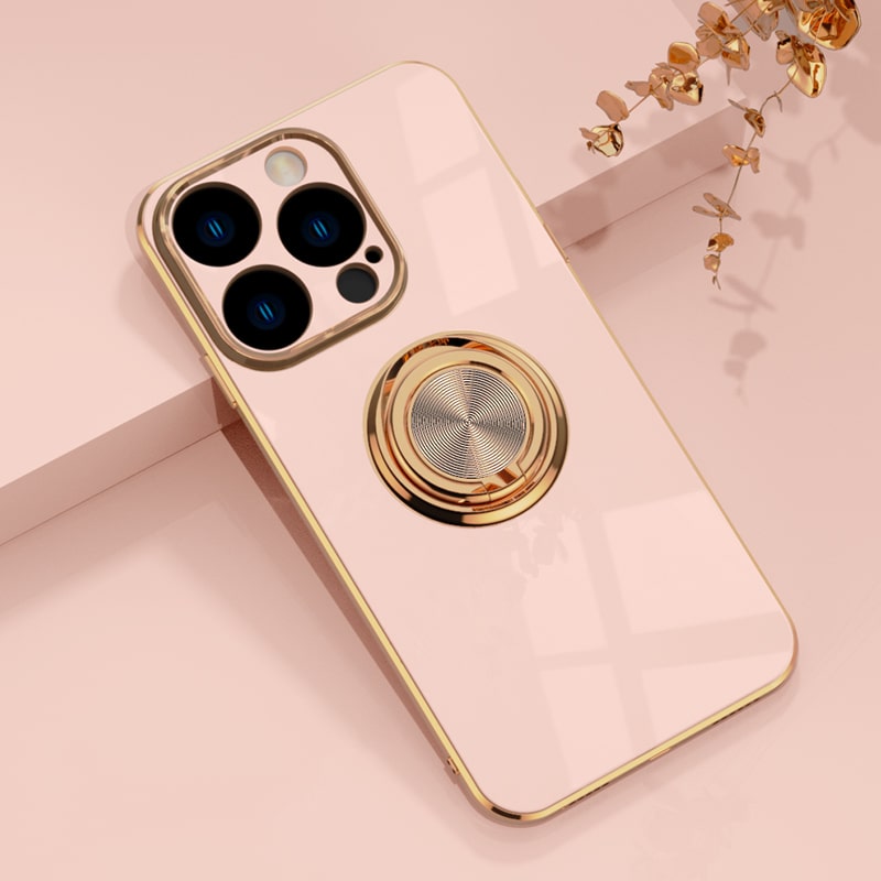 Magnetic Ring Stand iPhone Case with Shock Absorption & Microfiber Lining for iPhone 14-17 Models | Thomler