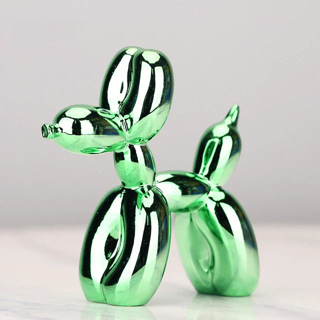 Resin Balloon Dog Sculpture – Modern Pop Art Figurine for Shelf, Desk & Home Decor in 3 Sizes | Thomler