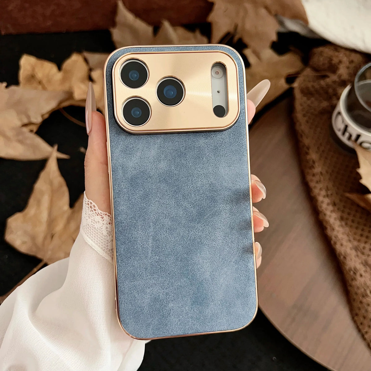 Protective iPhone Case with Luxe Metallic Frame & Textured Back for iPhone 13-17 Series | Thomler