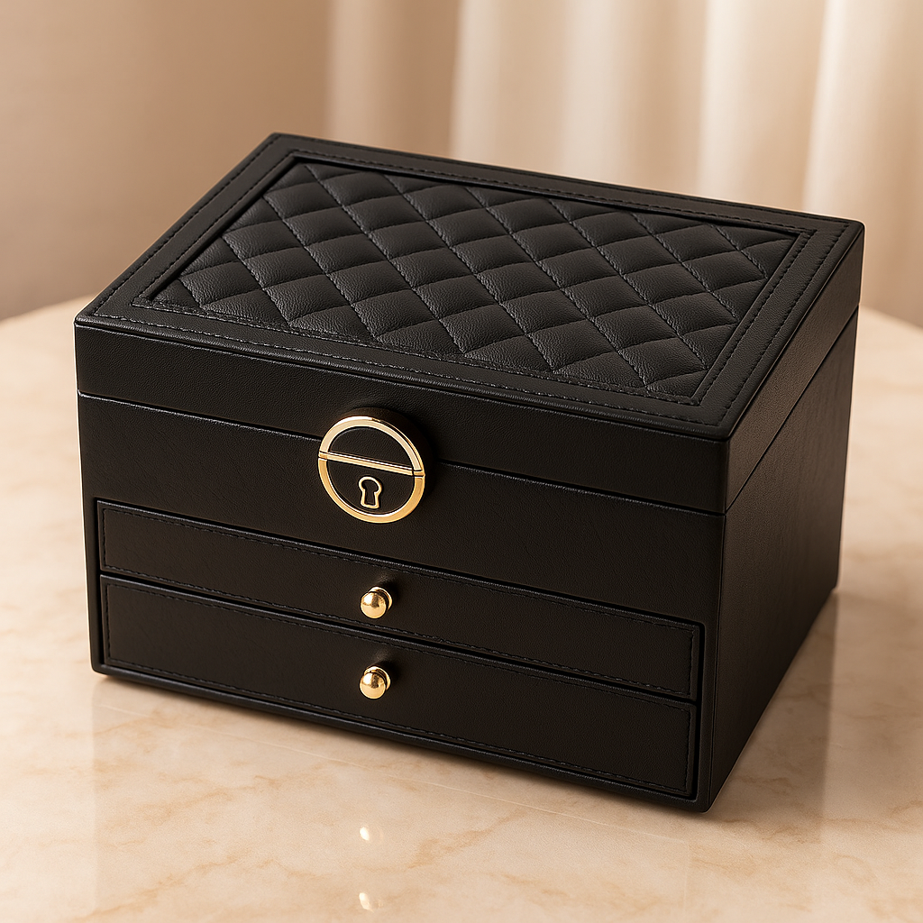 Layered Jewelry Organizer with Pull-Out Drawers for Rings, Necklaces & Watches | Thomler