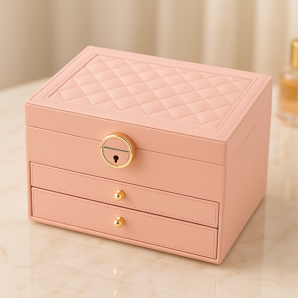 Layered Jewelry Organizer with Pull-Out Drawers for Rings, Necklaces & Watches | Thomler