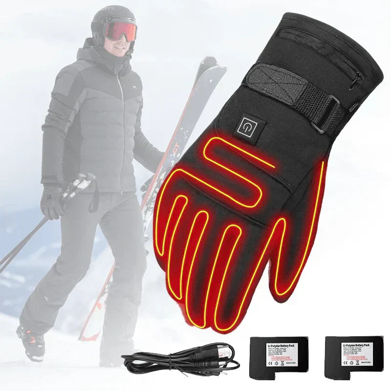 Battery-Powered Thermal Winter Gloves with 3 Temperature Settings – Waterproof Touch-Screen Compatible Hand Warmers for Men & Women | Thomler
