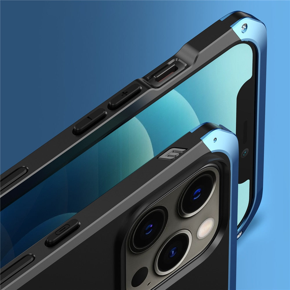 Reinforced Metal Frame iPhone Case with Camera Shield & Drop Protection for 14/15/16 Series | Thomler