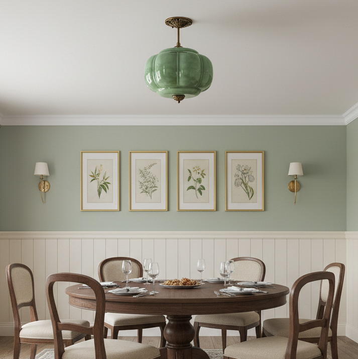 Pendant Light Glass Shade 14.9 in Brass Gold Dining Room Kitchen Island Hanging Ceiling Lamp Vintage | Thomler