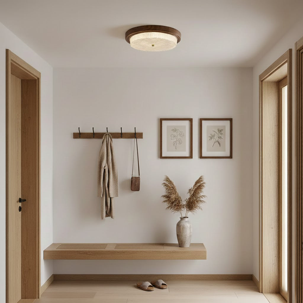 Ceiling Lamp Metal Glass 14.6 in and 18.5 in Indoor Modern Lighting Round Shade Warm Ambiance | Thomler