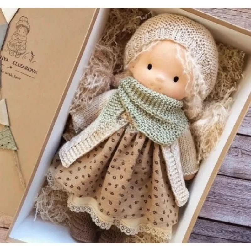 Handmade Cotton Waldorf Doll – Soft Cloth Baby Doll for Toddlers & Preschoolers – Natural Fabric Stuffed Toy for Imaginative Play, Sensory | Thomler