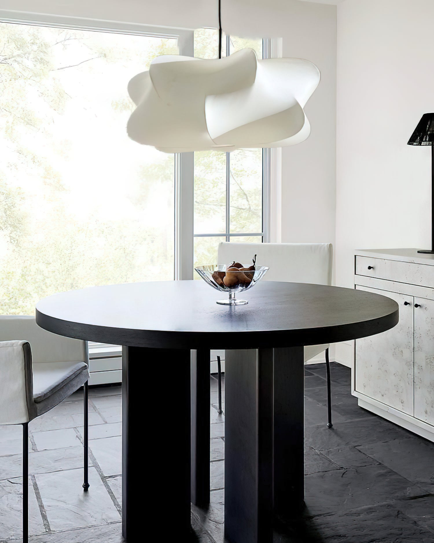 Pendant Light Silk 23.6 in 11 in E27 3-Light White Dining Living Room Modern Ceiling Lamp | Thomler