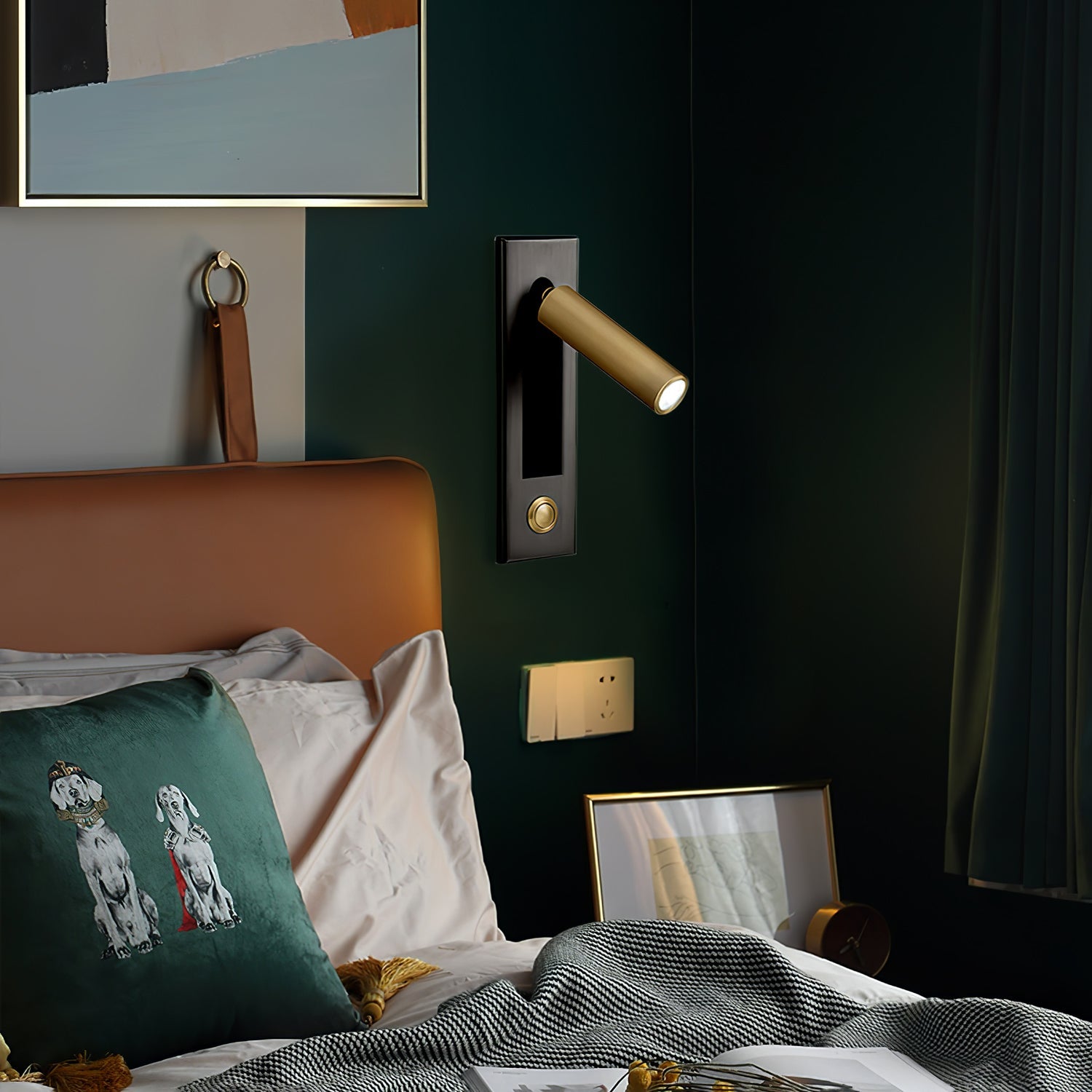 LED Wall Reading Light 6 in Aluminum Adjustable Bedroom Nightstand Lamp Warm White | Thomler