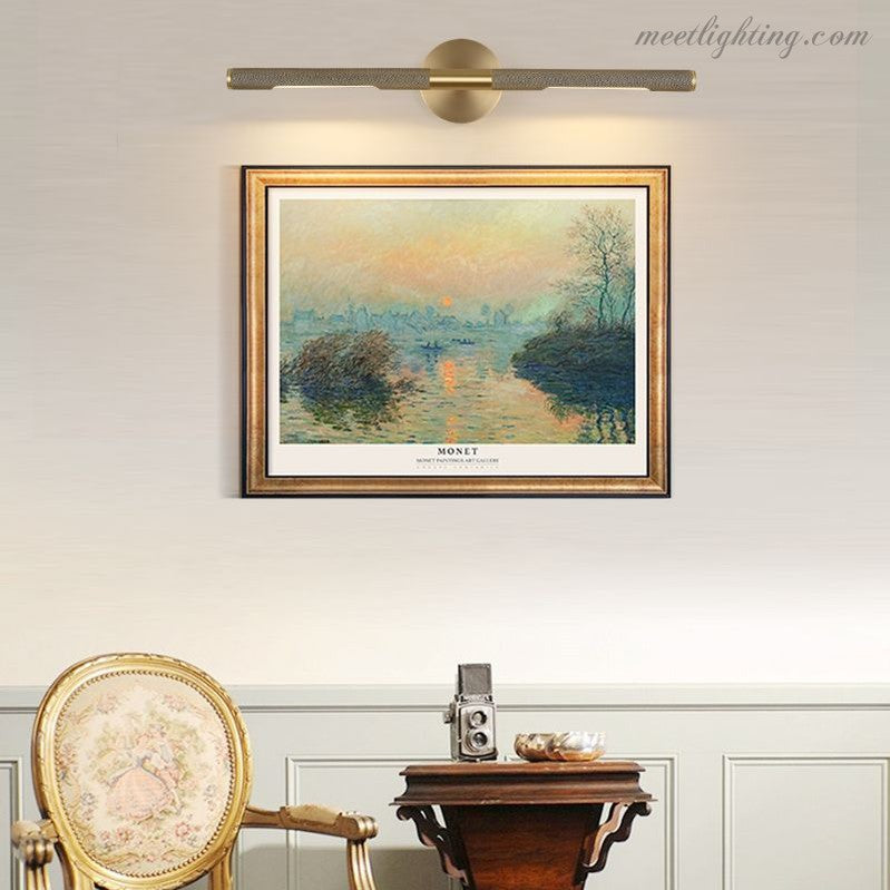 LED Artwork Illuminator Wall Mount Brass Picture Light for Paintings Photographs Gallery Frames Museum Quality Accent Lighting Adjustable | Thomler