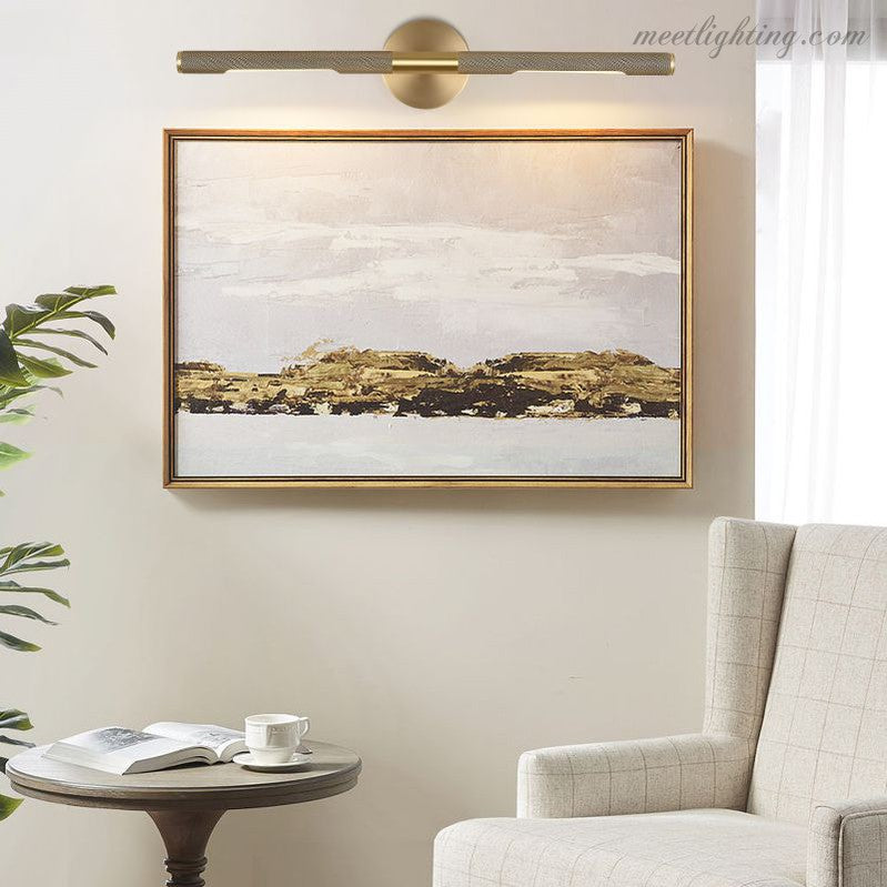 LED Artwork Illuminator Wall Mount Brass Picture Light for Paintings Photographs Gallery Frames Museum Quality Accent Lighting Adjustable | Thomler