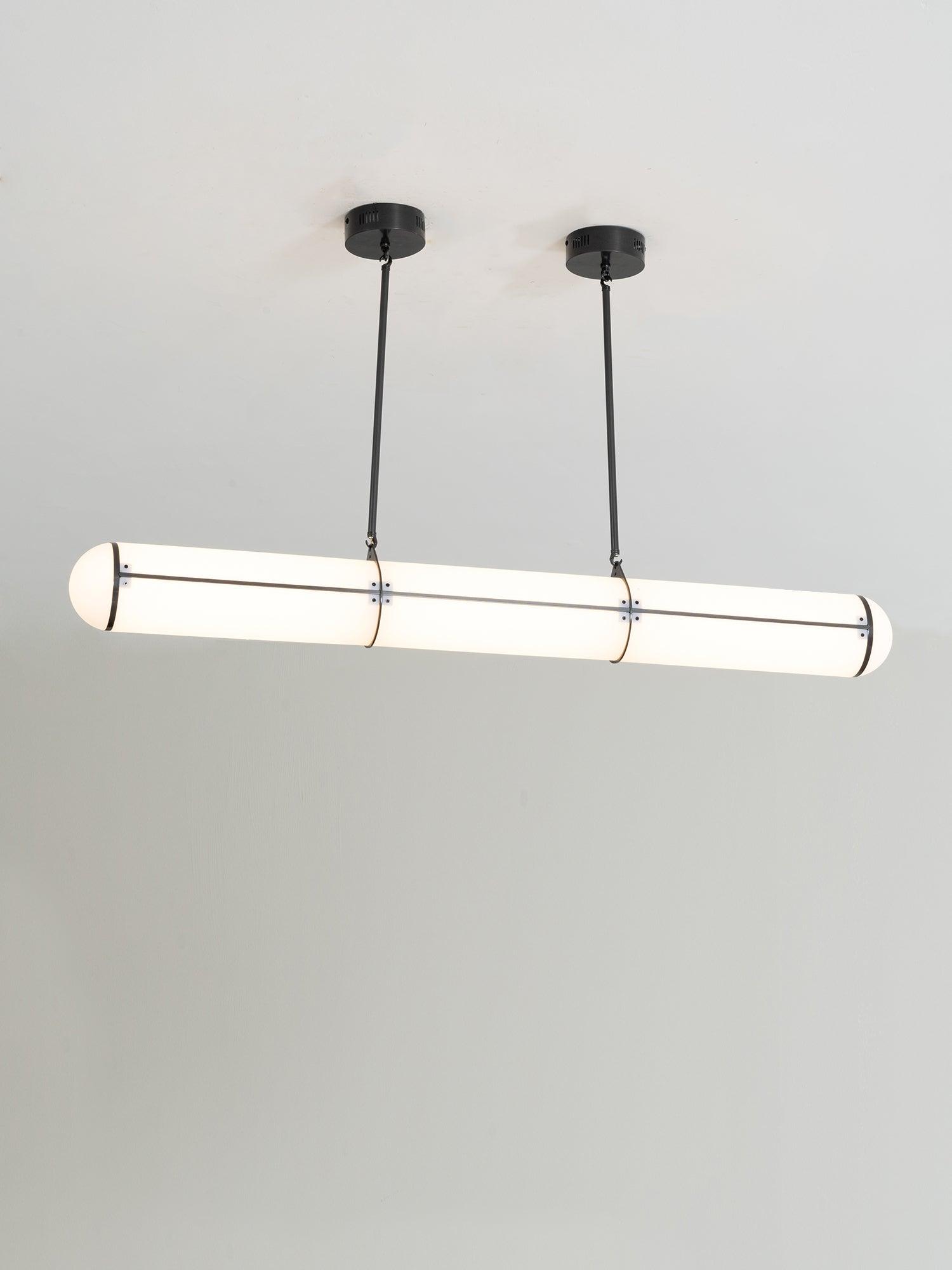 Metal LED Ceiling Light 59 in (150 cm) Adjustable Warm Neutral Cool Indoor Living Room Kitchen Dining Fixture | Thomler