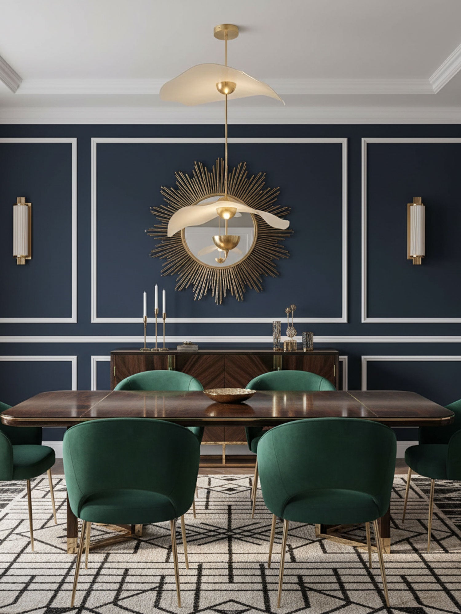 Ceiling Light Metal Acrylic 23.6 in x 27.5 in Gold Indoor Dining Room Living Room Modern Pendant Lamp | Thomler