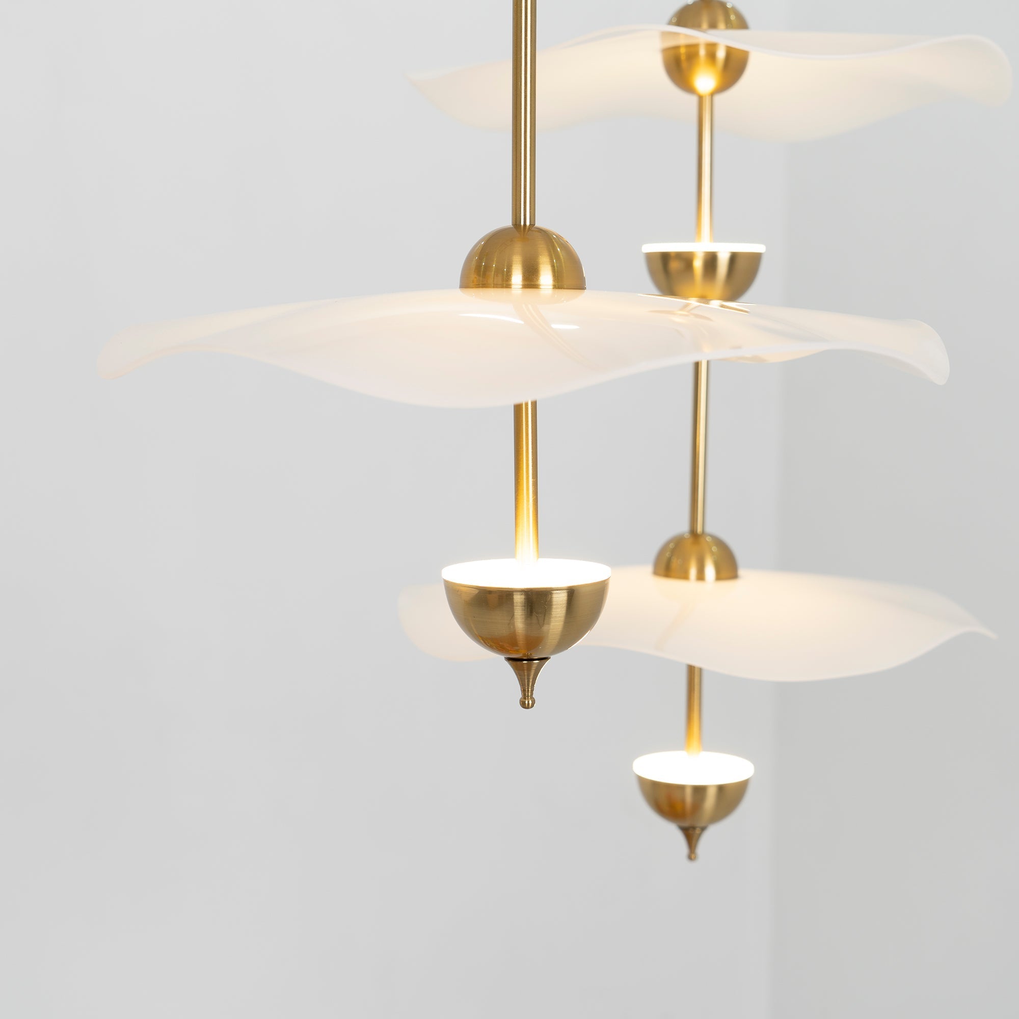 Ceiling Light Metal Acrylic 23.6 in x 27.5 in Gold Indoor Dining Room Living Room Modern Pendant Lamp | Thomler