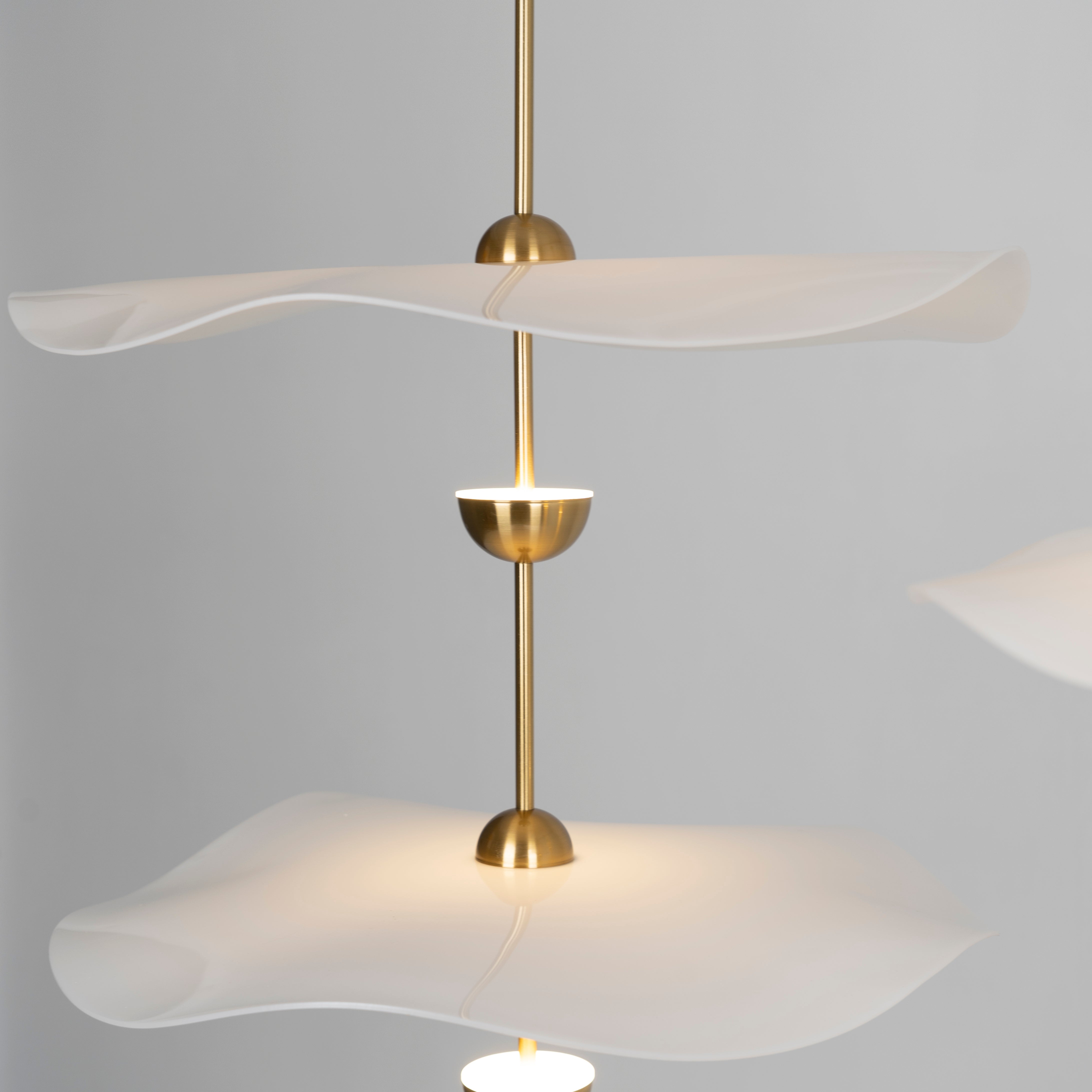 Ceiling Light Metal Acrylic 23.6 in x 27.5 in Gold Indoor Dining Room Living Room Modern Pendant Lamp | Thomler