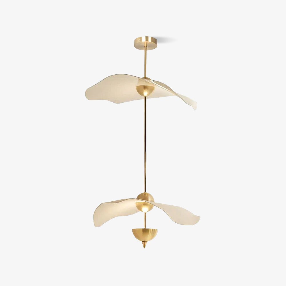 Ceiling Light Metal Acrylic 23.6 in x 27.5 in Gold Indoor Dining Room Living Room Modern Pendant Lamp | Thomler
