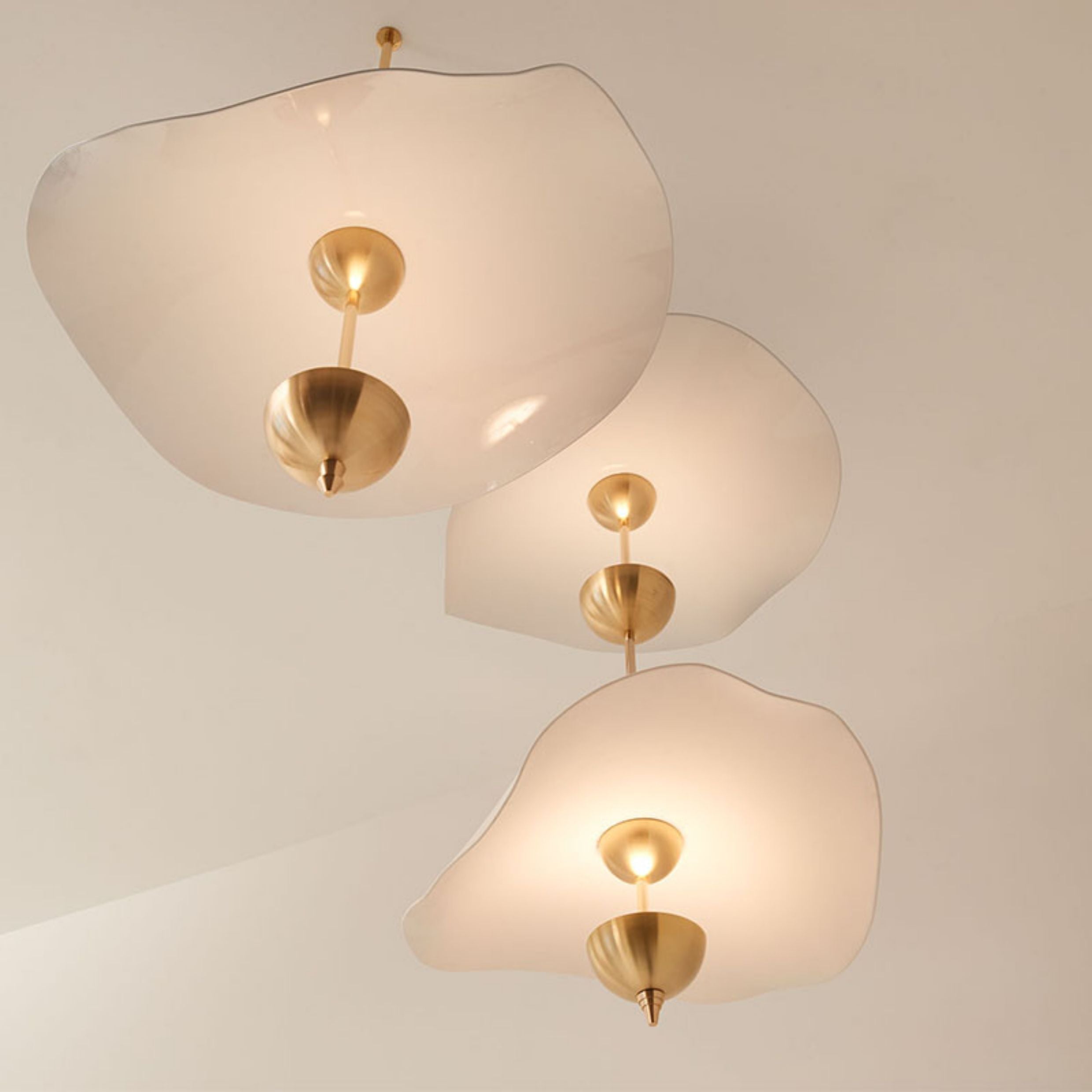 Ceiling Light Metal Acrylic 23.6 in x 27.5 in Gold Indoor Dining Room Living Room Modern Pendant Lamp | Thomler